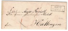 Brief Mit Inhalt Ab SOEST Nach Hattingen - Lettres & Documents