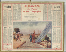 44 - Loire Atlantique - Le Croisic - Le Port - Calendrier 1938 -  - Réf.09 - Grand Format : 1921-40