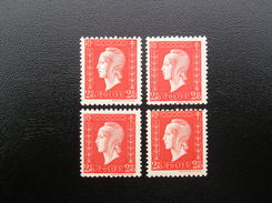 693  Lot De 4 Marianne De Dulac  NEUF ** (variété Décentré) - 1944-45 Marianne Van Dulac