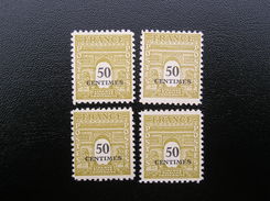 704 Lot De 4 Arc De Triomphe  NEUF ** (variété Décentré) - 1944-45 Arco Del Triunfo