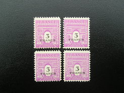 711 Lot De 4 Arc De Triomphe  NEUF ** (variété Décentré) - 1944-45 Arco Del Triunfo