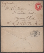 CANADA - QV / 1904  ENTIER POSTAL POUR GB (ref 2679) - 1860-1899 Reign Of Victoria