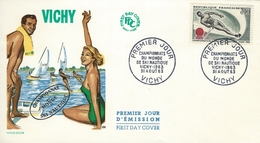 France Fdc. Championats Do Monde De Ski Nautique Vichy.    H-973 - Wasserski