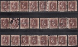 3d X 24, New Zealand Used KGV Series, 1915, Stock Lot, Good Study Meterials, As Scan - Used Stamps