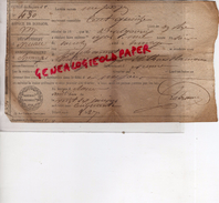 87 -RILHAC RANCON PAR LIMOGES  - RARE QUITTANCE DU REGISTRE BURALISTE ET DEBIT DE BOISSON -1850 - 1800 – 1899