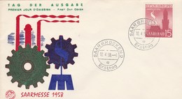 SARRE FDC  - Yvert  417 - Foire - 1958 - FDC