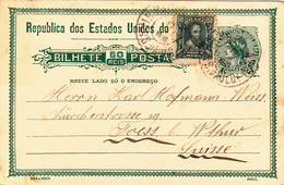 Biglietto Intero Postale Repubblica Da Brasil. Sao Paulo To Suisse 1918 - Cartas & Documentos