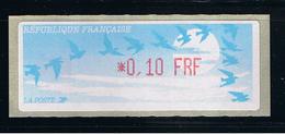 ATMS, LISA1, FRF, OISEAUX DE JUBERT, 0.10, . Programme De La Préparation à L'Euro. - 1990 Type « Oiseaux De Jubert »