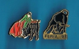 2 PIN'S  //   ** FERIA ** 91 / 92 ** - Feria