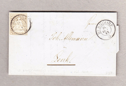 Schweiz 1862-10-24 Burgdorf Strubel 2Rp Auf Faltbrief Nach Lenk Rückseitig Stempel Zweisimmen - Lettres & Documents
