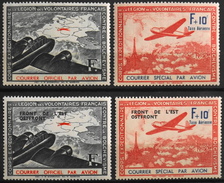 FR 1941/1942 - L.V.F. Contre Le Bolchévisme - Courrier Officiel Par Avions Du N° 2 Au N° 5 - Neufs** - SUPERBE - Sellos De Guerra