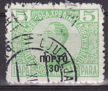 Yugoslavia Kingdom Porto 1921 Mi#52 Used TIP  V - Portomarken