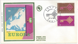 FRANCE - PARIS - ENVELOPPE 1er JOUR - FDC - EUROPA CEPT 1968 - 1968