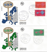 MONACO - 2 ENVELOPPES 1er JOUR - FDC - EUROPA CEPT 1968 - 1968