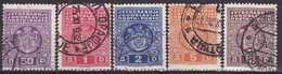 Yugoslavia Kingdom Porto 1931 Mi#64-68 I With Inscrription On The Bottom Rand, Used - Impuestos