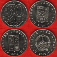 Kazakhstan Set Of 3 Coins: 50 Tenge 2012 "Atyrau; Aktau; Pavlodar" UNC - Kazakhstan