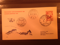 Greenland 1970 Falcophil Commemoration Card - Cartas & Documentos