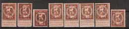 Lotje PELLENS Nr. 109 8 Zegels In Variërende Maar Merendeel Goede Staat Ook ** MNH Aanwezig ; 2 X Nr. 50 ! - Typos 1912-14 (Lion)