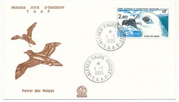 TAAF - Enveloppe FDC - 2,80 Petrel Des Neiges - Alfred Faure Crozet - 1-1-1985 - FDC