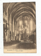 Cp , 82 , MOISSAC ,intérieur De La Cathédrale SAINT PIERRE , La Nef Et Les Orgues , Vierge , Ed : Barreau - Moissac