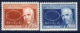 #Greenland 1963. Niels Bohr. Michel 62-63. MNH(**) - Neufs