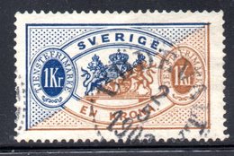 XP2499 - SVEZIA 1874 , Servizio 1 Kr Unificato N.  11A  Usato Used . Dentellato 13 - Service