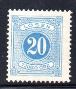 XP2503 - SVEZIA 1874 , Segnatasse Unificato N.  6A  * . Dentellato 13 - Taxe