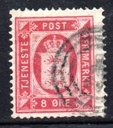 XP2510 - DANIMARCA , Servizio 8 Ore Usato . Dent 14 - Dienstzegels