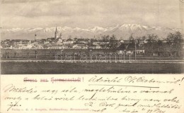 T2/T3 1899 Nagyszeben, Hermannstadt, Sibiu; Látkép, G. A. Seraphin Kiadása / General View (EK) - Ohne Zuordnung
