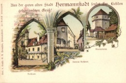 ** T2/T3 Nagyszeben, Sibiu, Hermannstadt; Rathaus, Unterm Rathaus, Marienturm / Városháza,... - Ohne Zuordnung