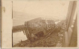 * T2/T3 1917 Marosvásárhely, Targu Mures; A P. K. 59-es Mozdony Egyik összetört Kocsija,... - Ohne Zuordnung