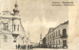 T2/T3 Beszterce, Bistritz, Bistrita; Kórház Utca / Spitalgasse / Street View (EK) - Non Classificati