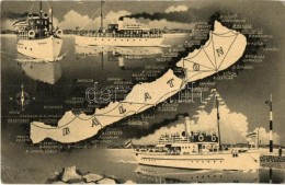 * T2/T3 Balaton, Térkép, Csongor, Jókai GÅ‘zhajók, KépzÅ‘mÅ±vészeti Alap... - Non Classificati