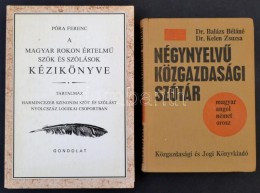Vegyes Nyelvészeti Témájú Könyvek, 2 Db: 
Dr. Balázs... - Ohne Zuordnung