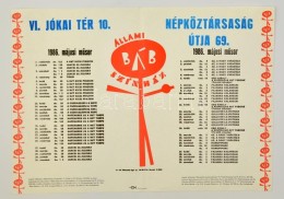 1986 Állami Bábszínház Májusi MÅ±sorának Plakátja, Hajtott, 41x59... - Other & Unclassified