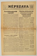 1956 A Népszava, A Magyar Szociáldemokrata Párt Központi Lapja November Elsejei... - Ohne Zuordnung