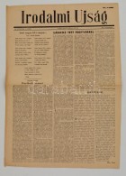 1956 Irodalmi Újság. 1956. November 2., VII. évfolyam, 43. Szám. Benne A Forradalom... - Ohne Zuordnung