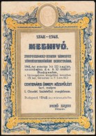 1948 Meghívó A Pest-Pilis-Solt-Kiskun Vármegye Törvényhatósági... - Ohne Zuordnung