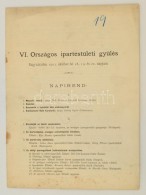 1902 Nagyvárad. VI. Orsz. Ipartestületi GyÅ±lés Programja. 24p. - Ohne Zuordnung