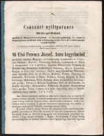 1850 Császári Nyíltparancs Jövedelemadó ElÅ‘írásáról... - Ohne Zuordnung