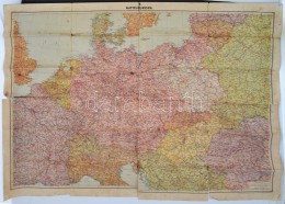 Cca 1938 Westermanns Generalkarten No. 75.: Mitteleuropa, 1:2000000, Verlag Georg Westermann, A Hajtások... - Sonstige & Ohne Zuordnung