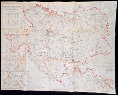 Cca 1880 Az Osztrák-Magyar Monarchia Textilipara. NagyméretÅ± Térkép. 1:500 000 92x72... - Sonstige & Ohne Zuordnung