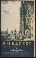 1939 Budapest Plan Und Führer. Budapest, 1939, Stadtisches Fremdenverkehrsamt, 50 X 81 Cm. Német... - Other & Unclassified