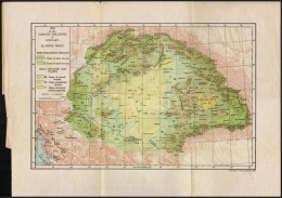 Cca 1910 Map Of The Climatic Soil-Zones Of Hungary By Peter Treitz, 1:3000000, Klösz Gy. és Fia,... - Other & Unclassified