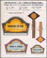 9 Db Háború ElÅ‘tti Német Italcímke Terv / Vintage German Beverage Label Essays - Advertising