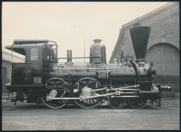 Cca 1930 Südbahn Werkstätte Wien  561 Pályaszámú GÅ‘zmozdony, Fotó, 12x17 Cm - Sonstige & Ohne Zuordnung