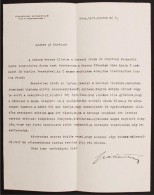 1924 Lábán Antal (1884-1957) A Bécsi Collegium Hungaricum Igazgatójának Levele... - Sonstige & Ohne Zuordnung