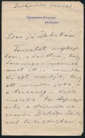 1911 Bp., Az Országos Kaszinó Budapest Fejléces Levélpapírjára írt... - Ohne Zuordnung