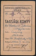 1947 Szociáldemokrata Párt Tagsági Könyv Bélyegekkel - Ohne Zuordnung