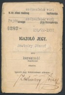 1938 Székesfehérvár RendÅ‘rségi Fényképes Igazoló Jegy - Ohne Zuordnung